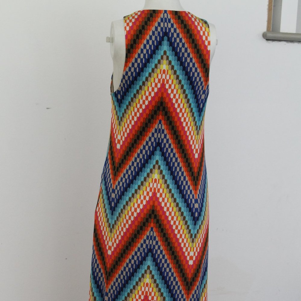 Trina Turk Maxi Dress Rayon Stretch Sleeveless Womens Size 2 Multicolored - Picture 5 of 16